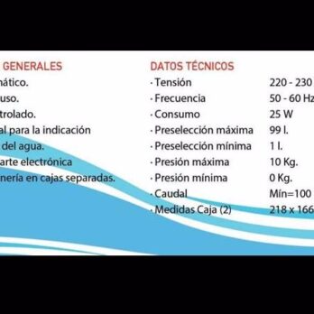 Dosificador de agua cuenta litros (Outlet de Maquinaria)